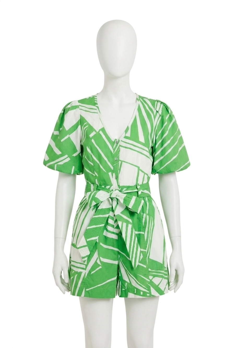 NEW MARIE OLIVER devin romper in verdant